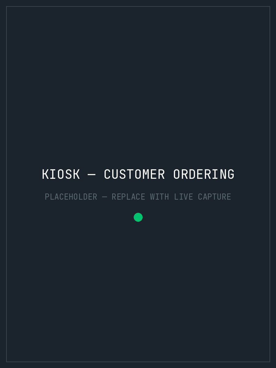Prepd kiosk ordering screen